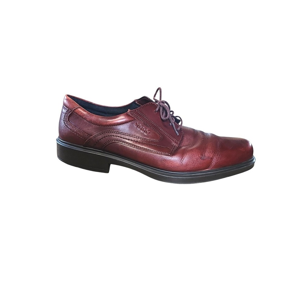 Ecco Berlin Brown Leather Oxford Shock Point Dress Shoes US Size 13 - 13.5